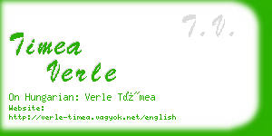 timea verle business card